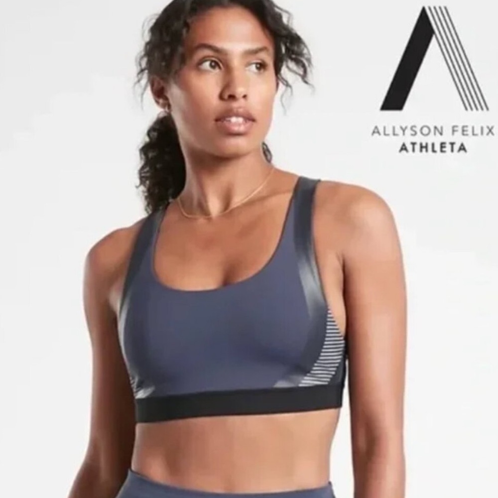 Athleta x Allyson Felix Ultimate Legend Sports Bra Navy Blue